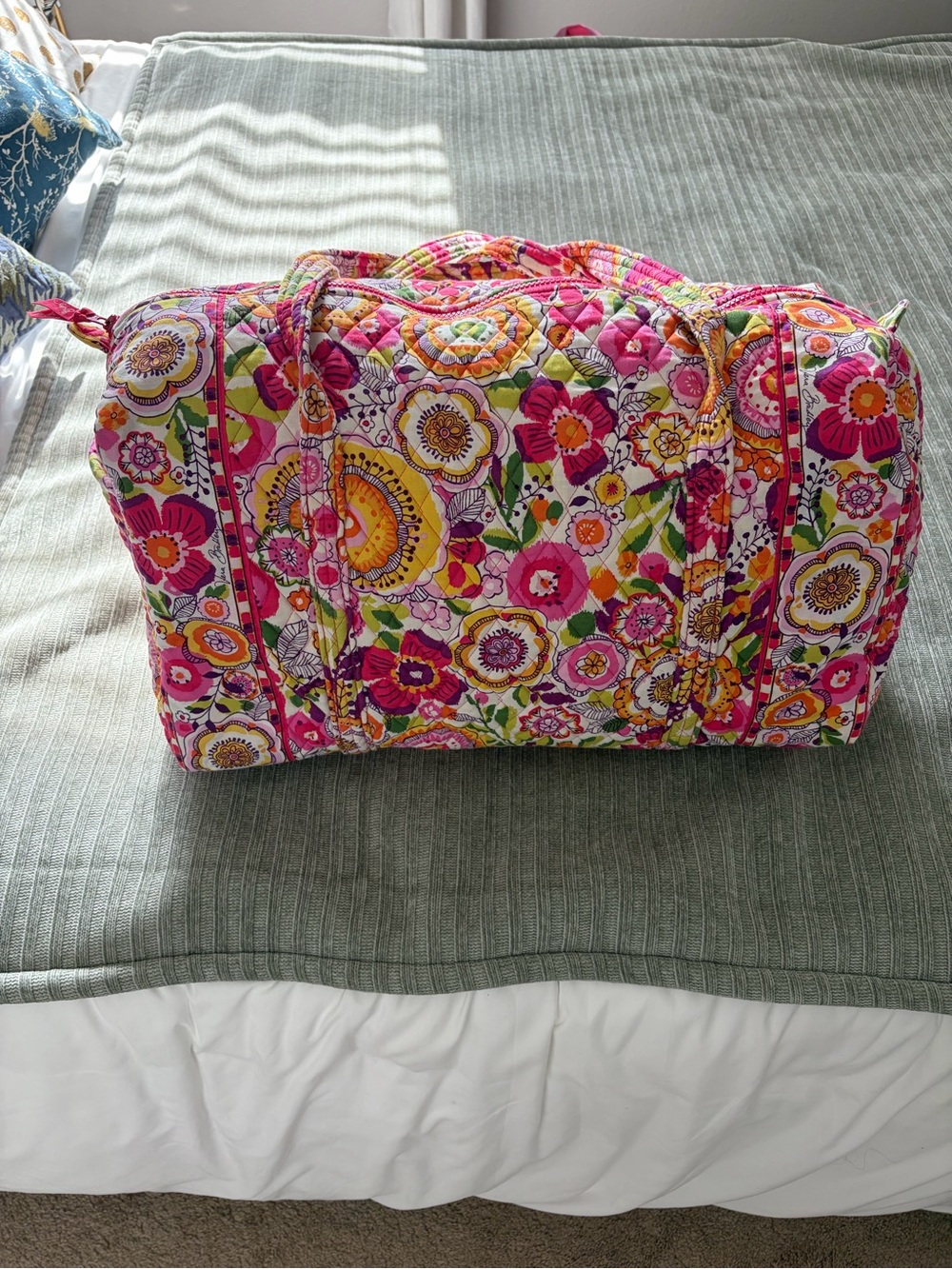 Vera Bradley Floral Quilted Weekender Duffle Bag - Picture 3 of 14